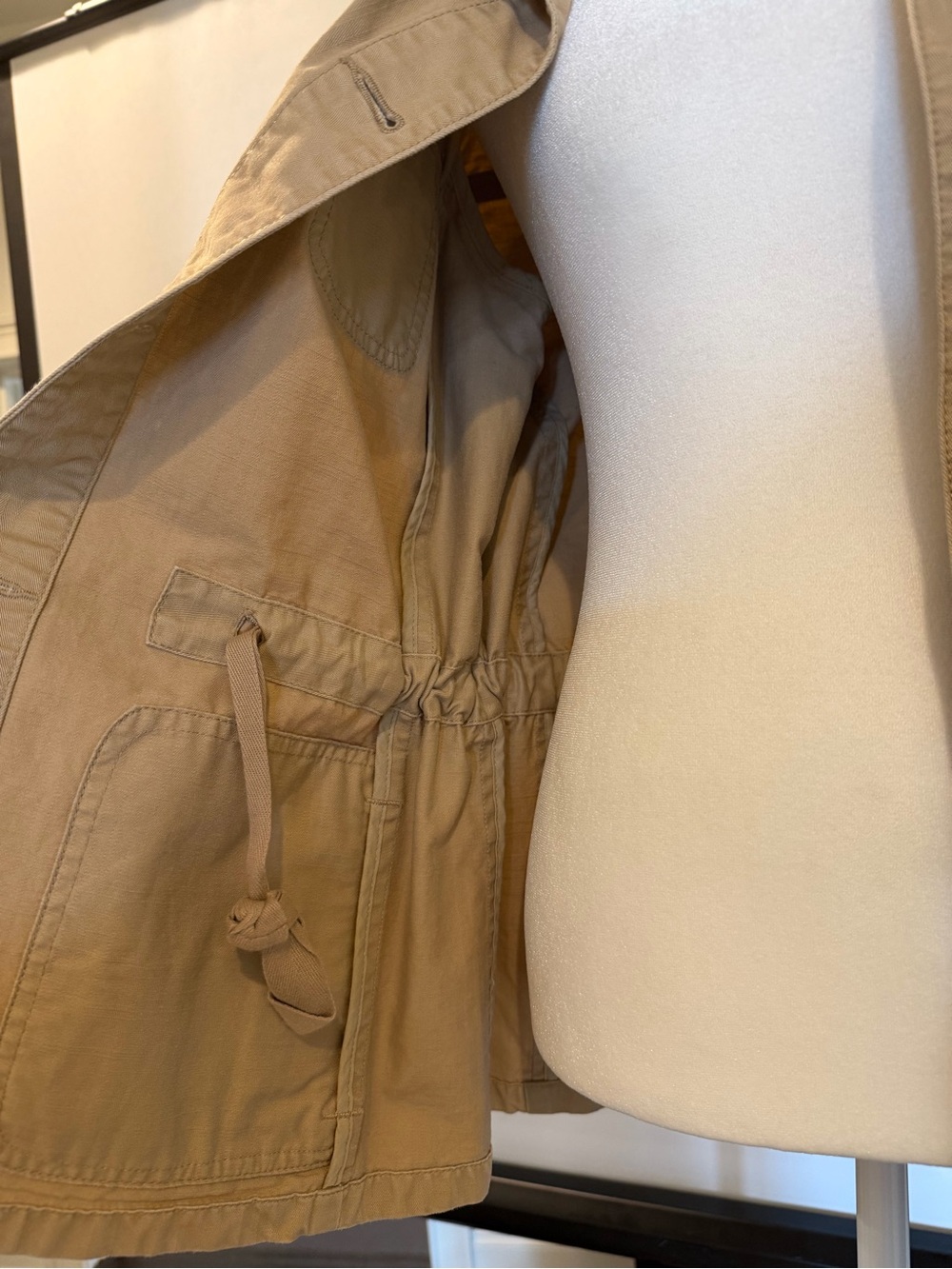 Talbots Khaki Field Jacket with Button Front - Picture 9 of 11